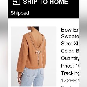 Express Ladies Rhinestone Embellished Sweater